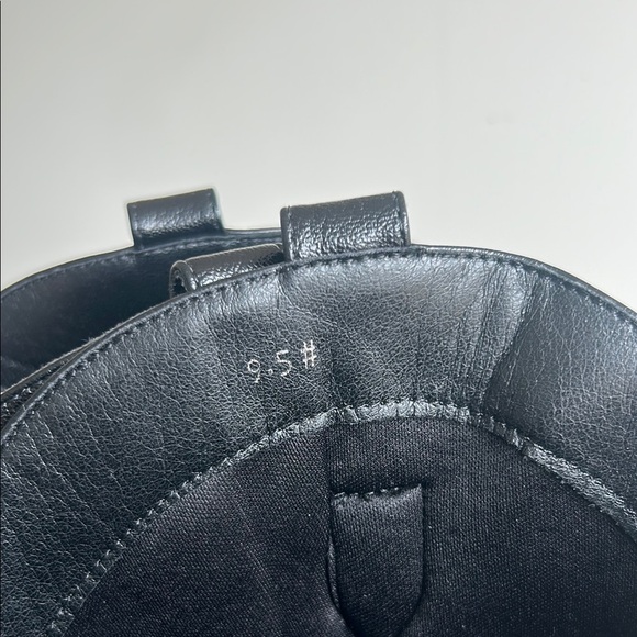 Western Faux Leather Black Tall Cowboy Boots Sz 9.5 - Picture 6 of 16